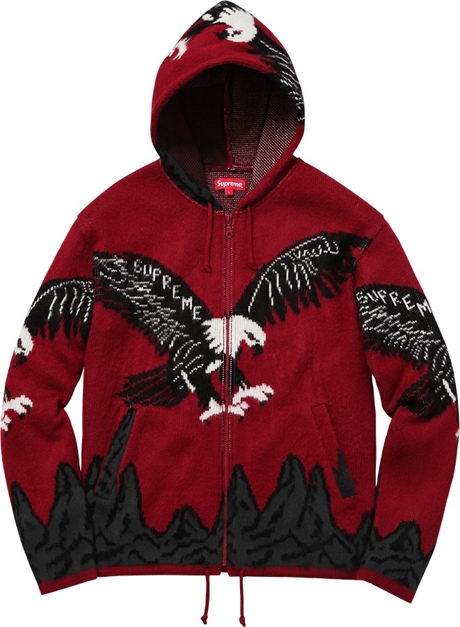 Eagle Hooded Zip Up Sweater view 5